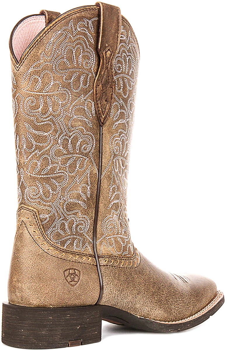 Ariat Round Up Remuda In Brown Pink For Women