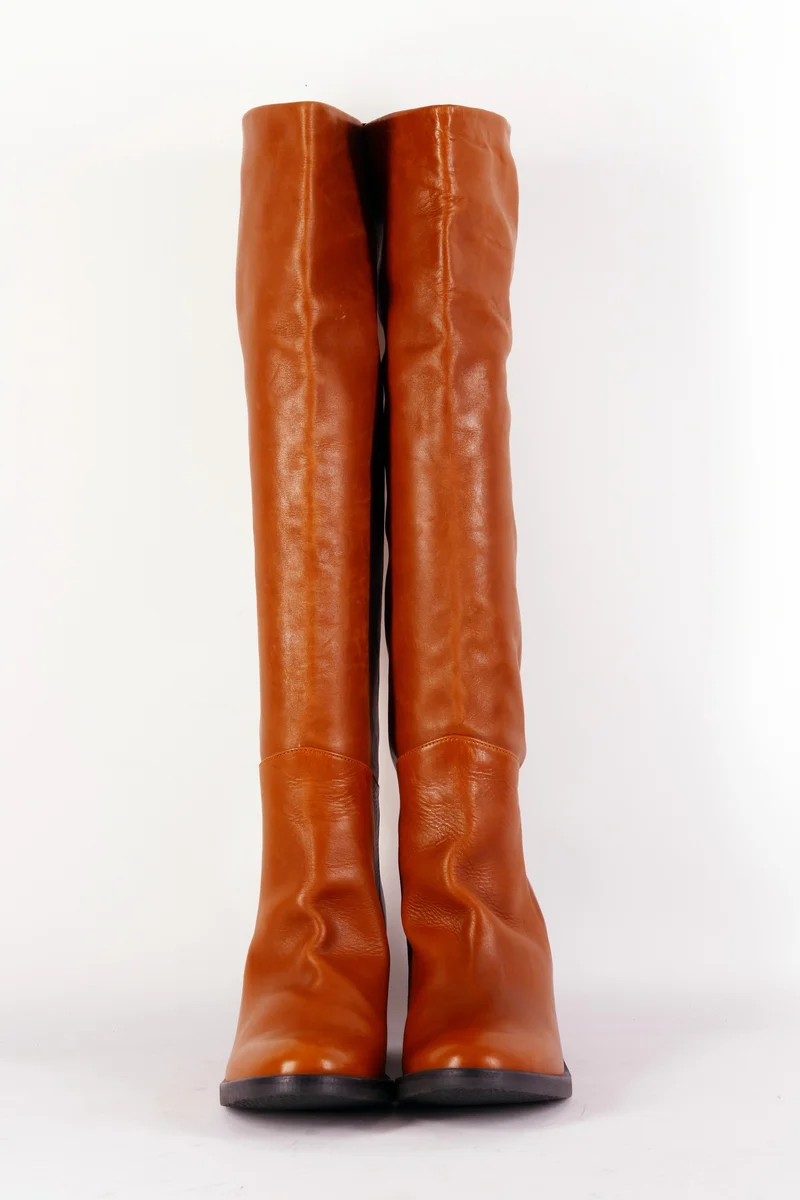 Stiefel Leder cognac