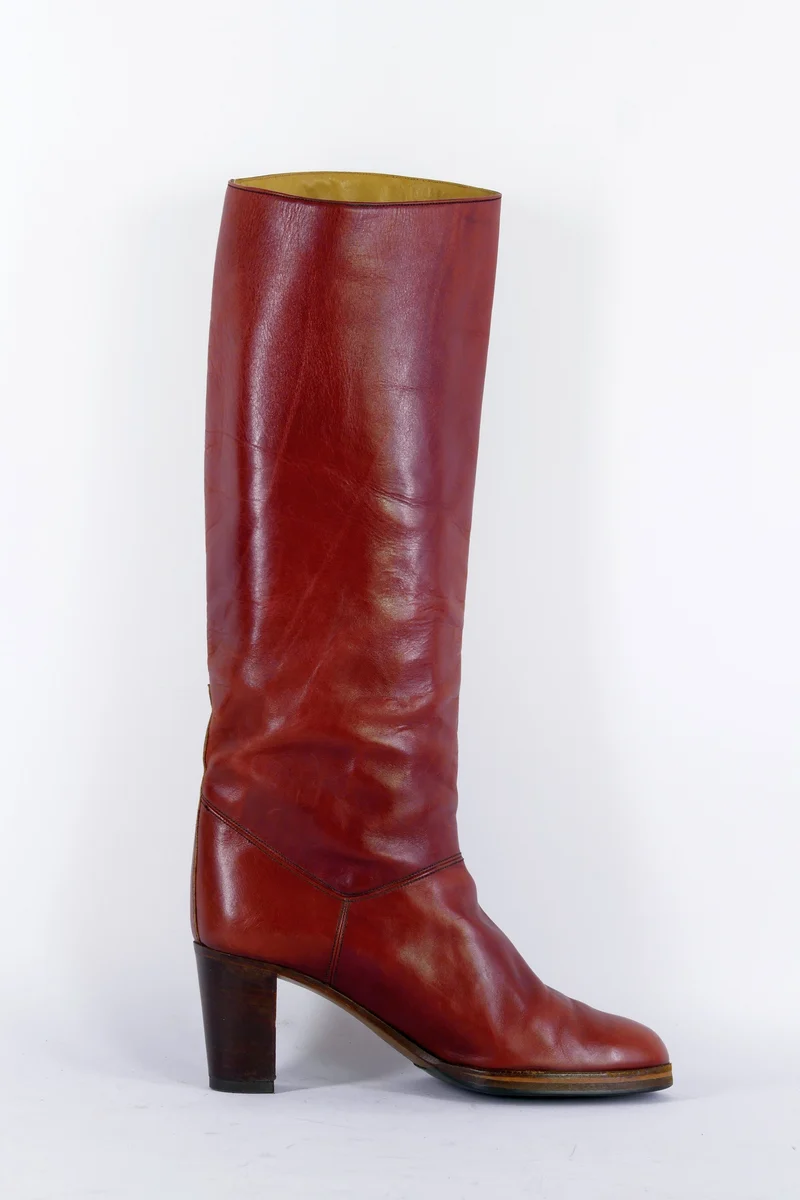 Vintage-Stiefel Leder bordeaux