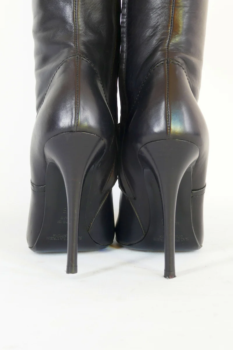 Overknees Leder schwarz