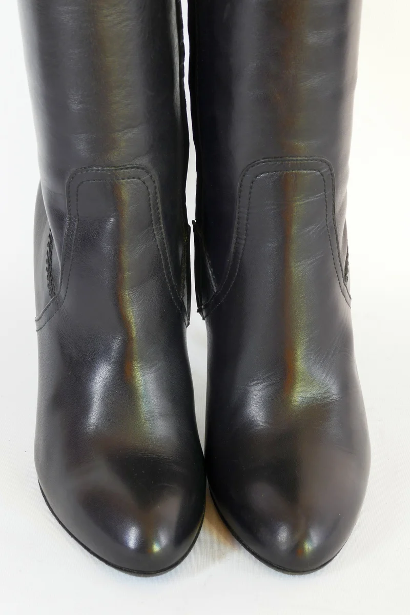 Overknees Leder schwarz