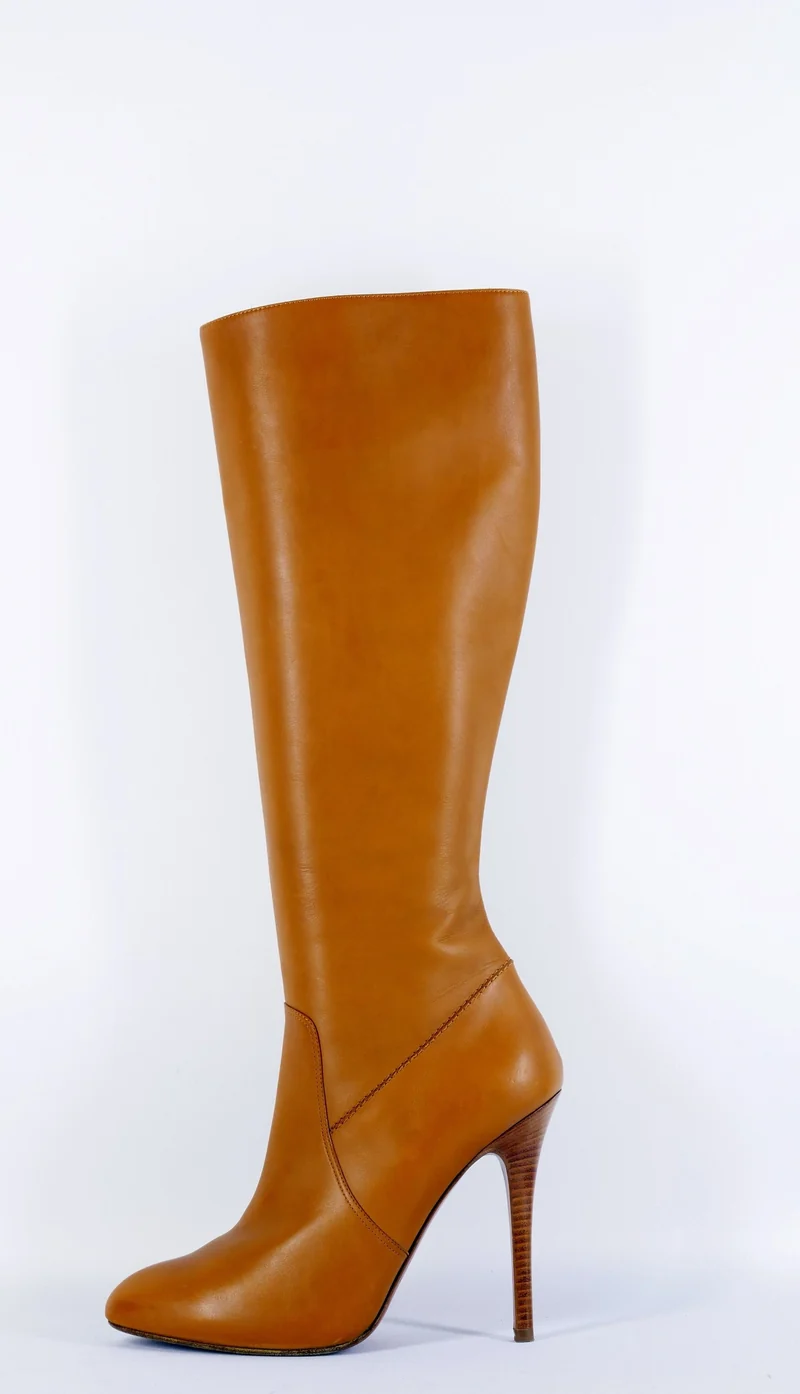 Stiefel Leder cognac
