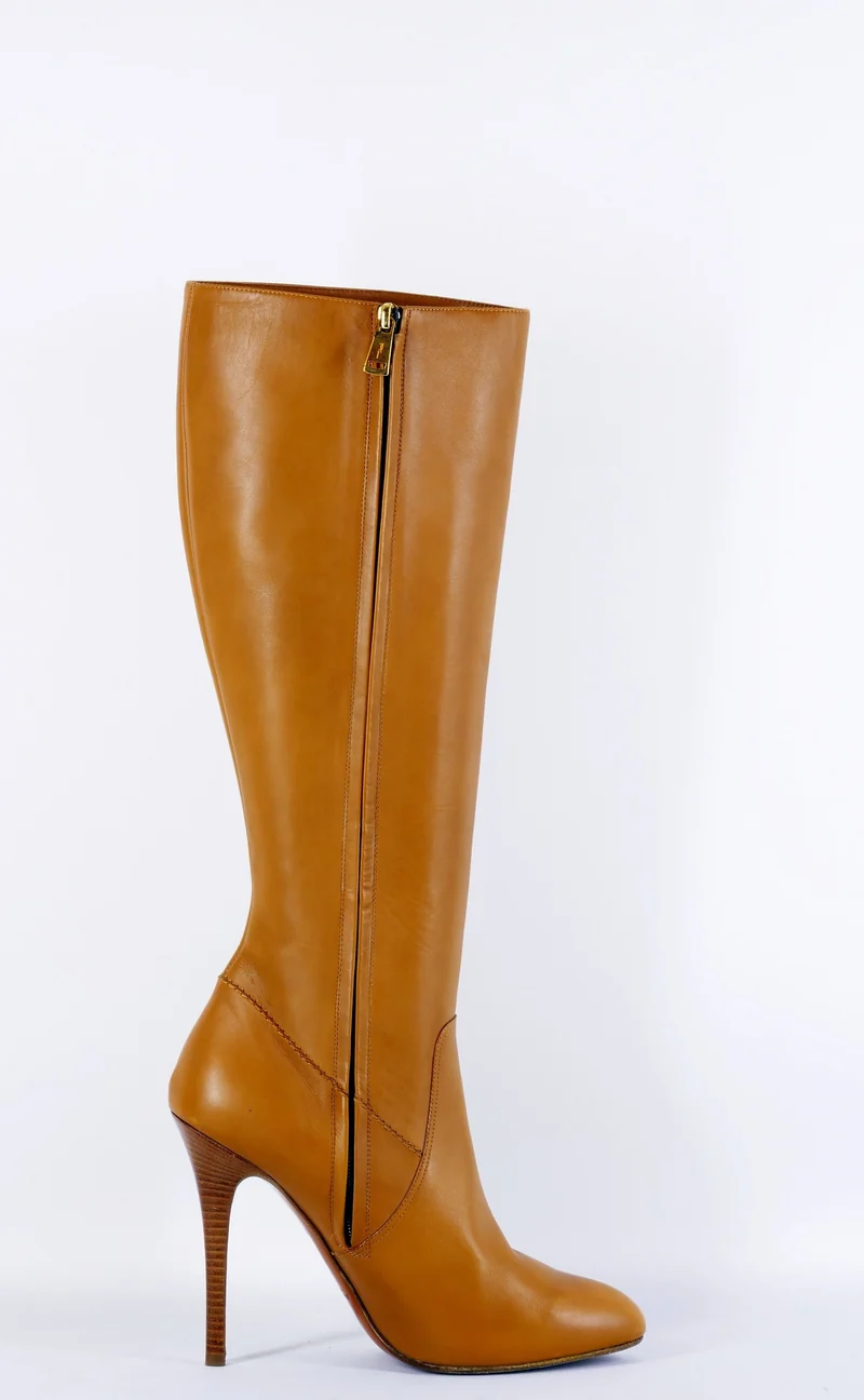 Stiefel Leder cognac