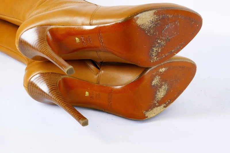 Stiefel Leder cognac