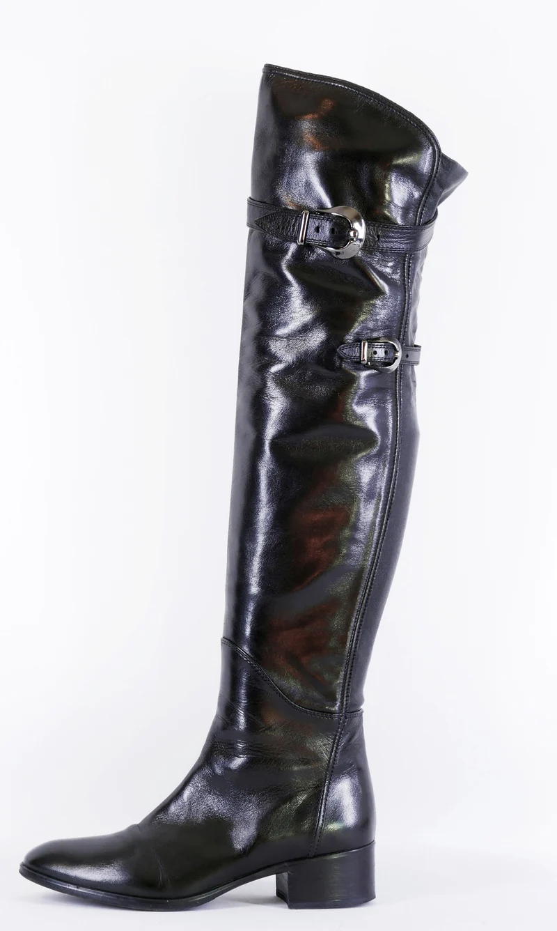 Hohe Stiefel Leder schwarz