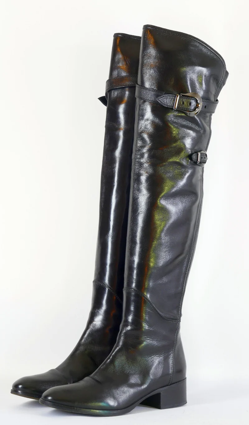 Hohe Stiefel Leder schwarz