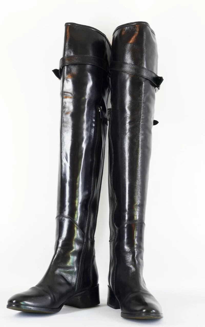 Hohe Stiefel Leder schwarz