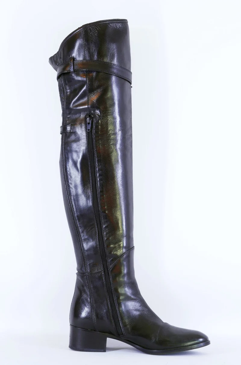 Hohe Stiefel Leder schwarz