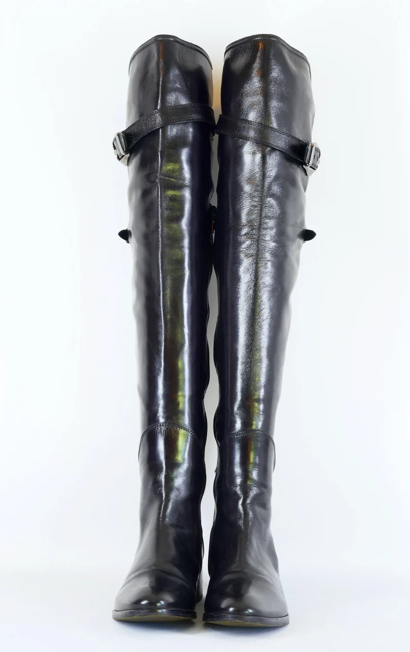 Hohe Stiefel Leder schwarz
