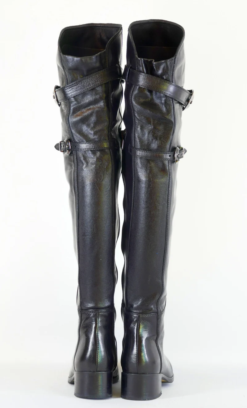 Hohe Stiefel Leder schwarz