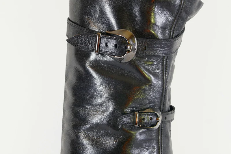 Hohe Stiefel Leder schwarz