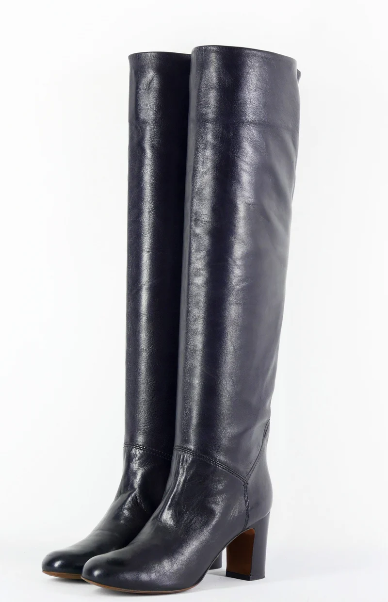 Hohe Stiefel Leder schwarz