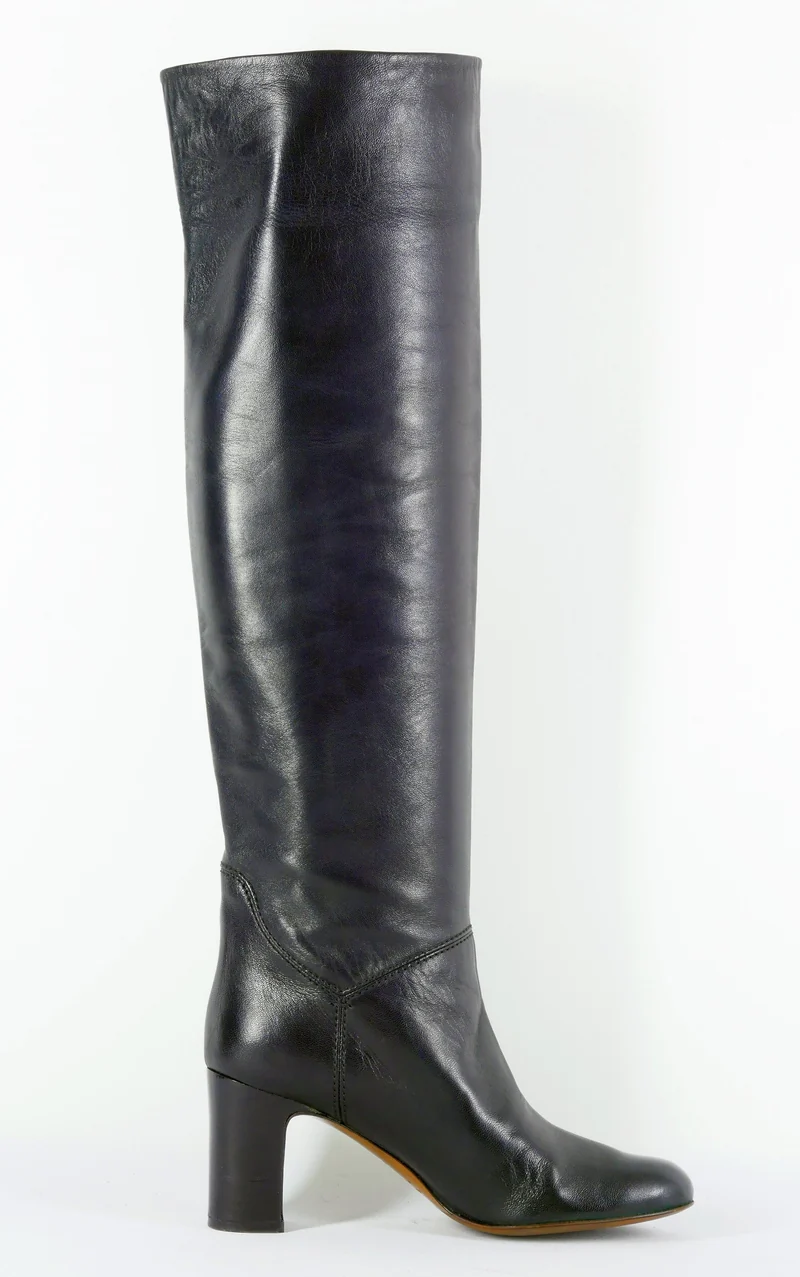 Hohe Stiefel Leder schwarz