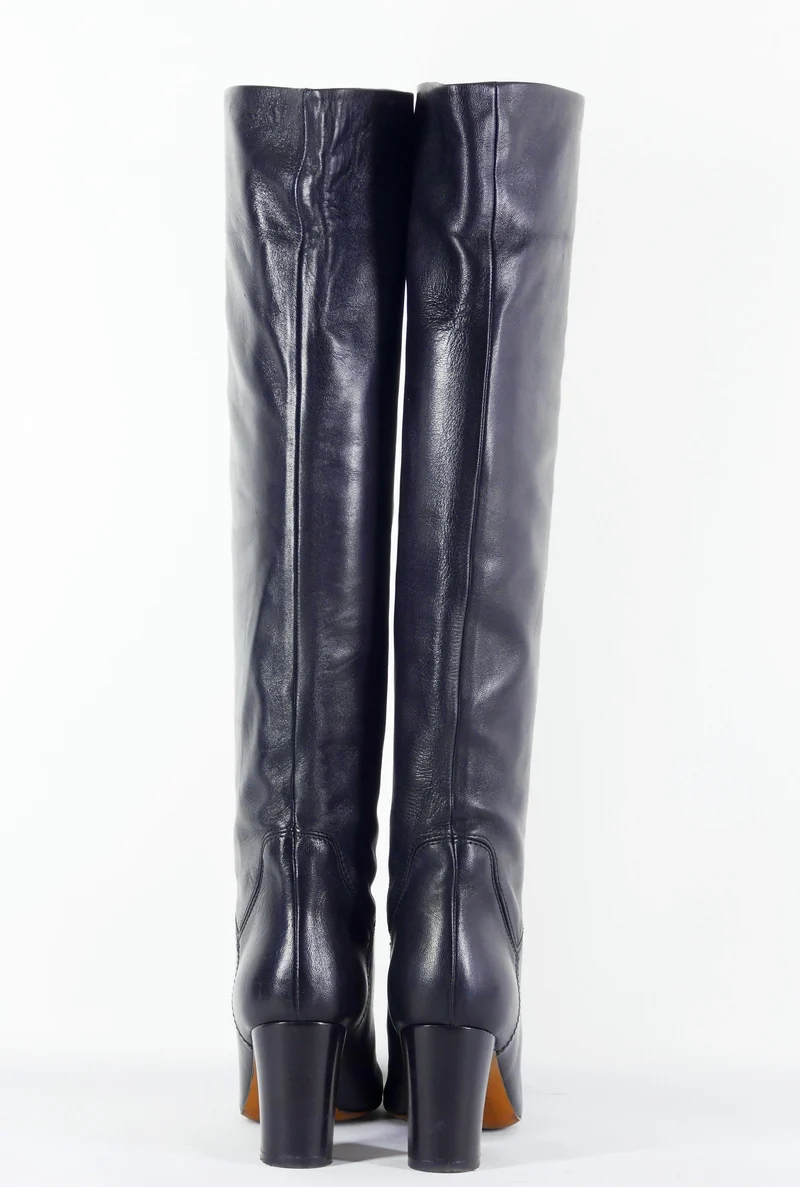 Hohe Stiefel Leder schwarz