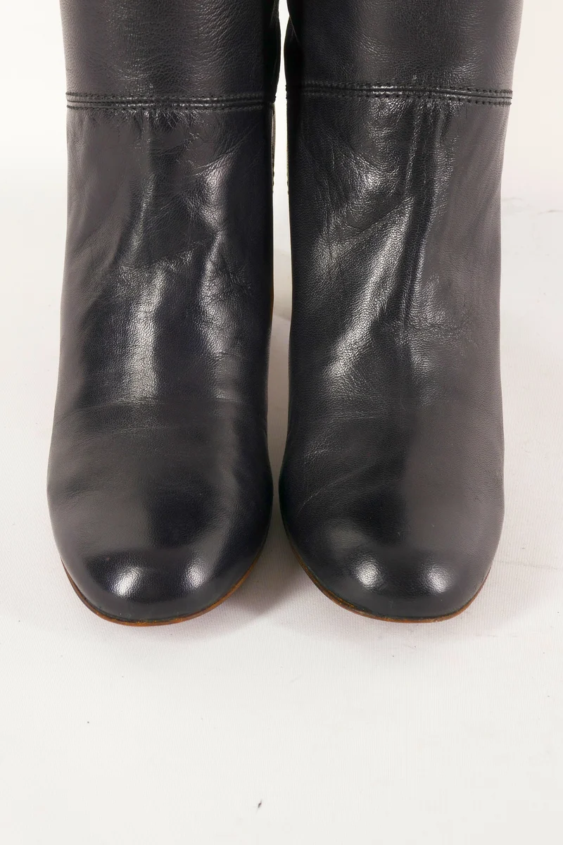 Hohe Stiefel Leder schwarz