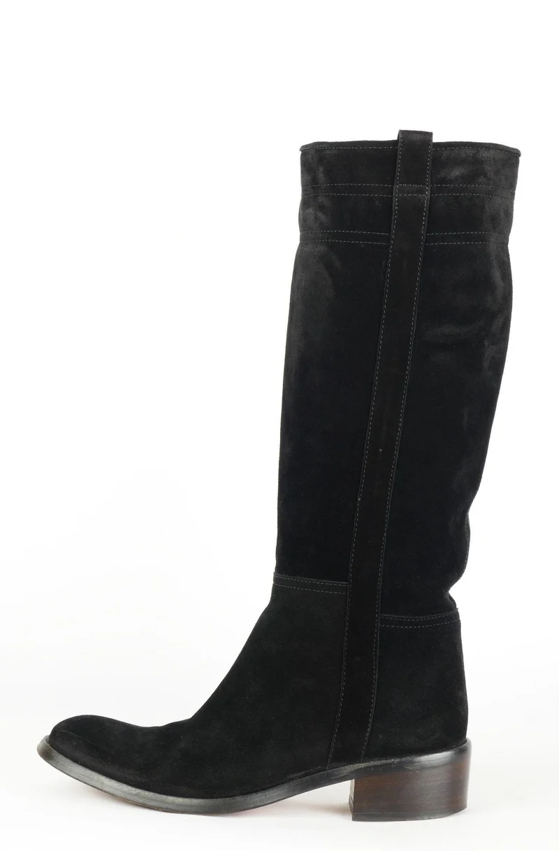 Stiefel Wildleder schwarz