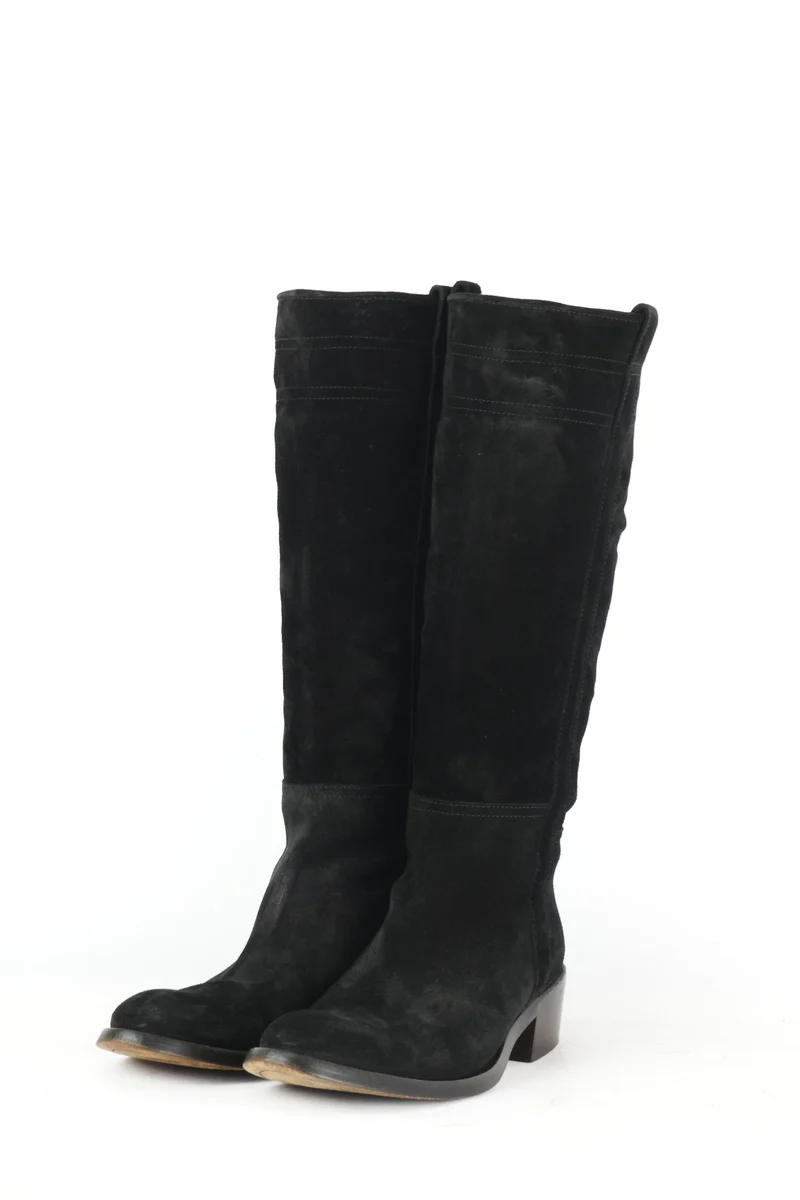Stiefel Wildleder schwarz