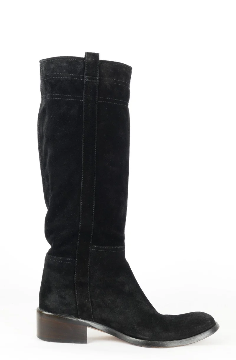 Stiefel Wildleder schwarz
