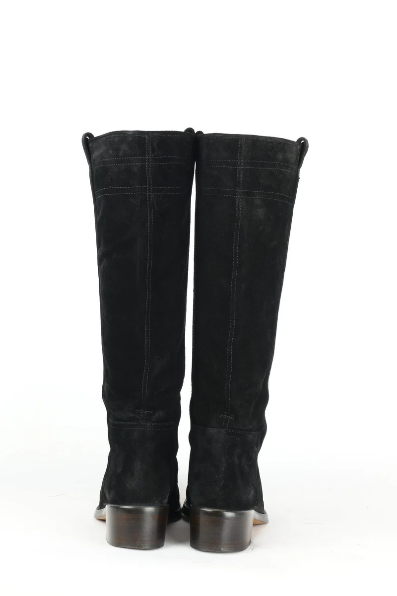 Stiefel Wildleder schwarz