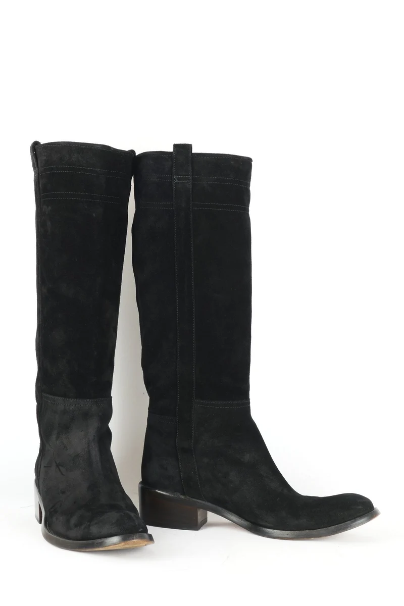 Stiefel Wildleder schwarz