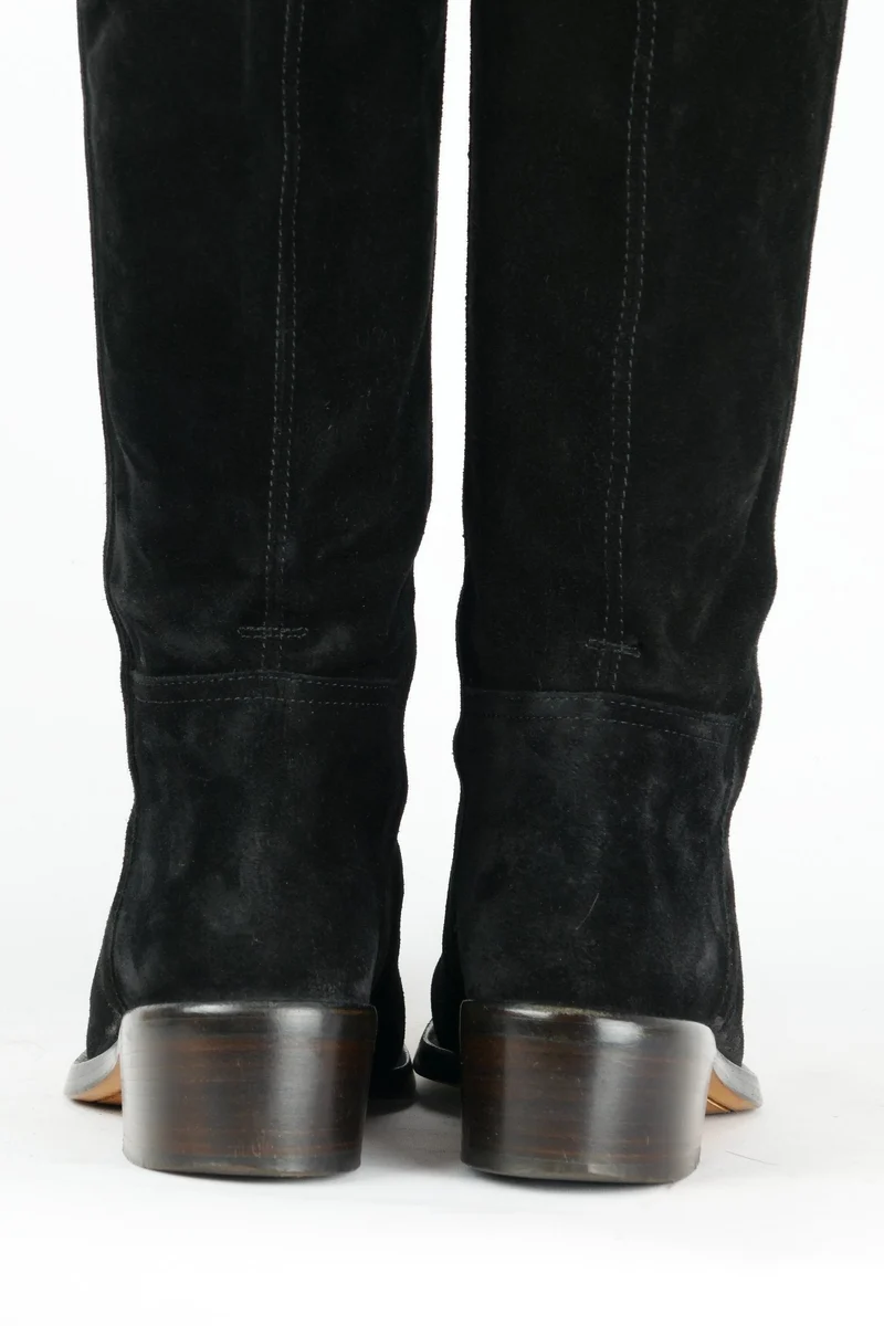 Stiefel Wildleder schwarz