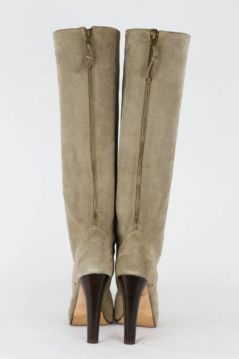 Stiefel Wildleder grau