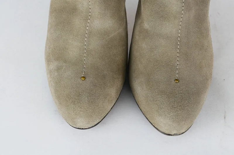 Stiefel Wildleder grau