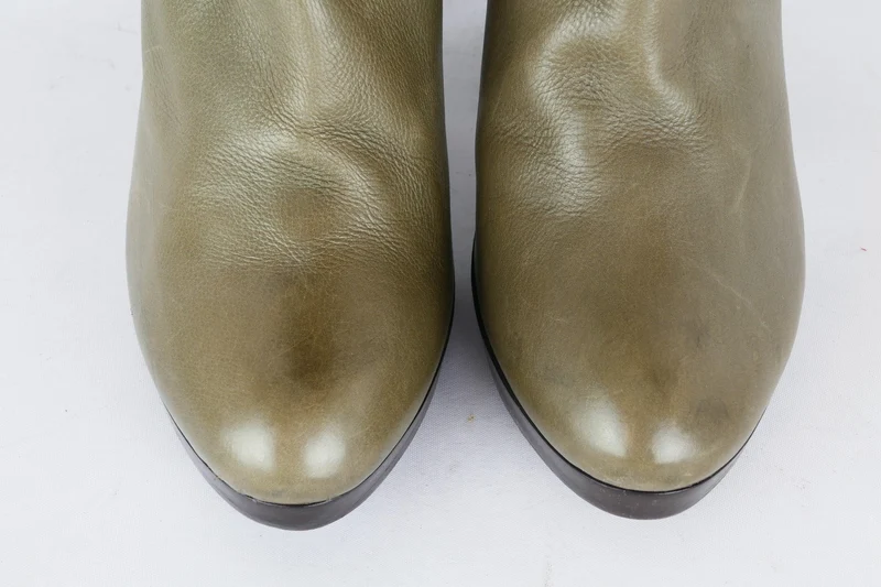 Hohe Stiefel Leder grau