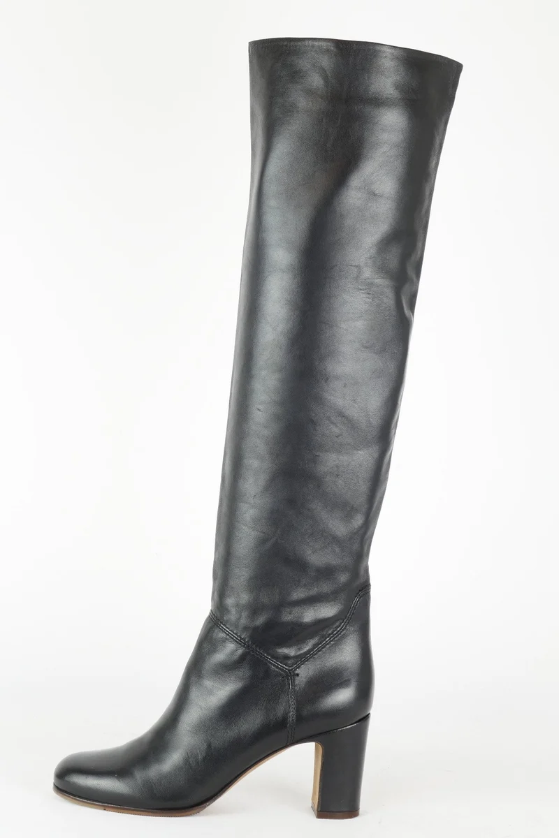 Hohe Stiefel Leder schwarz