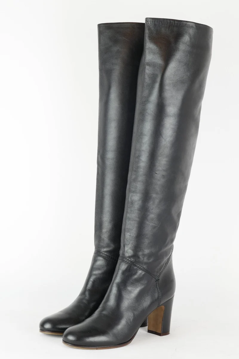 Hohe Stiefel Leder schwarz