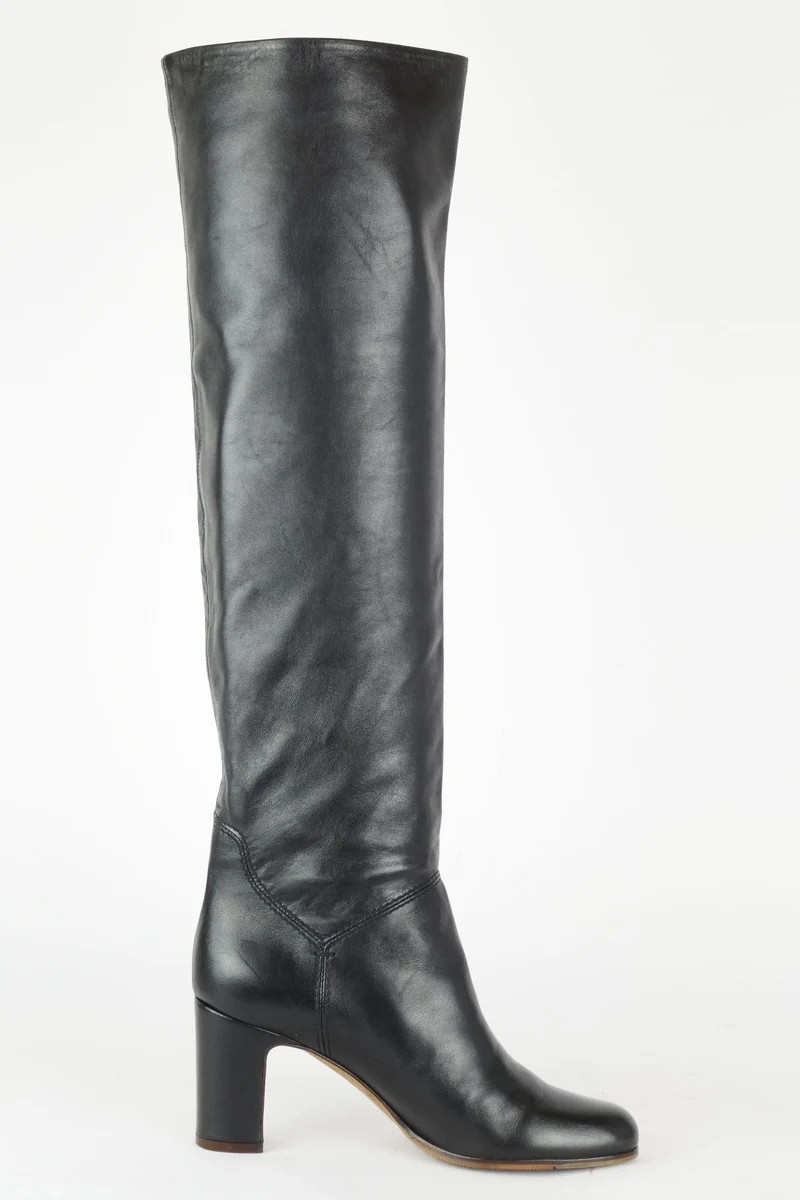 Hohe Stiefel Leder schwarz