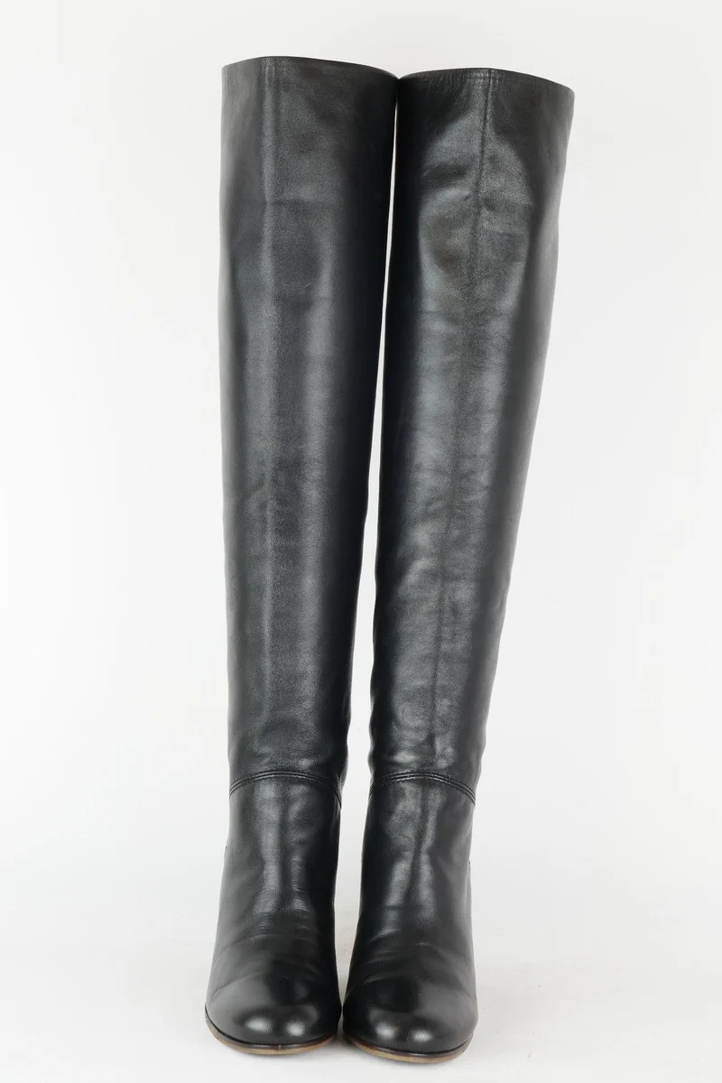 Hohe Stiefel Leder schwarz