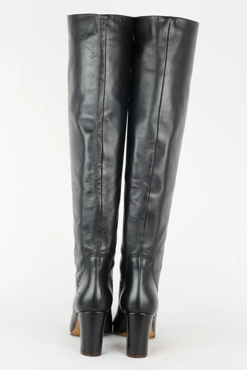 Hohe Stiefel Leder schwarz