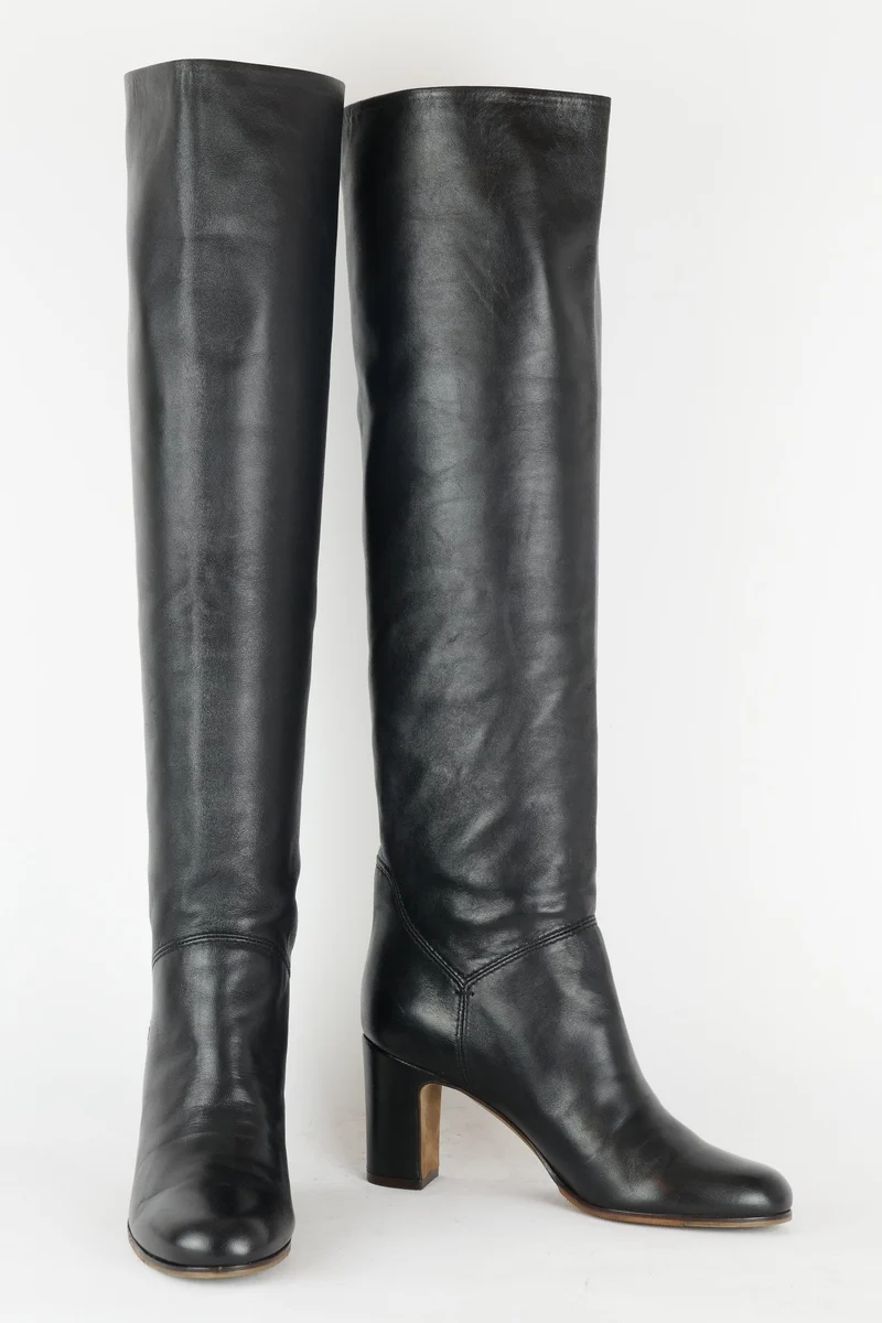 Hohe Stiefel Leder schwarz