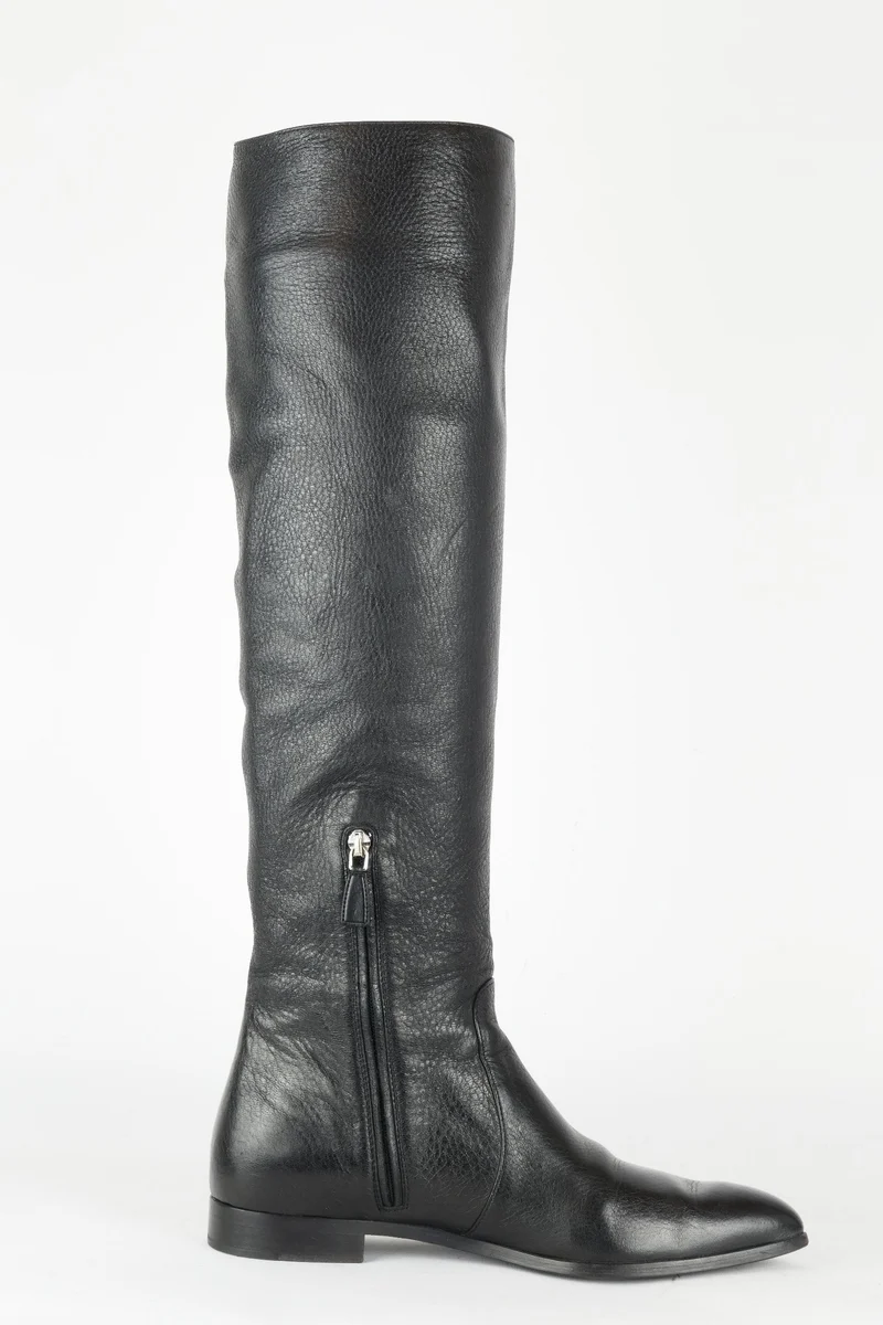 Hohe Stiefel Leder schwarz
