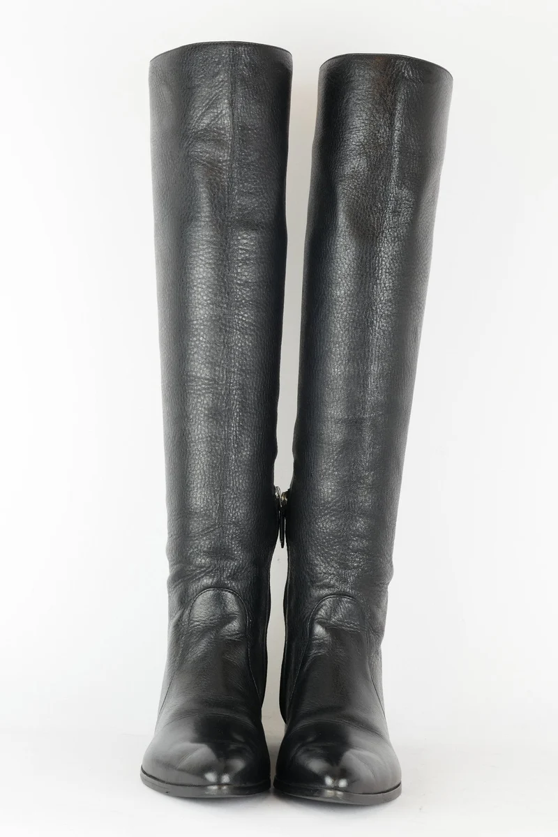 Hohe Stiefel Leder schwarz