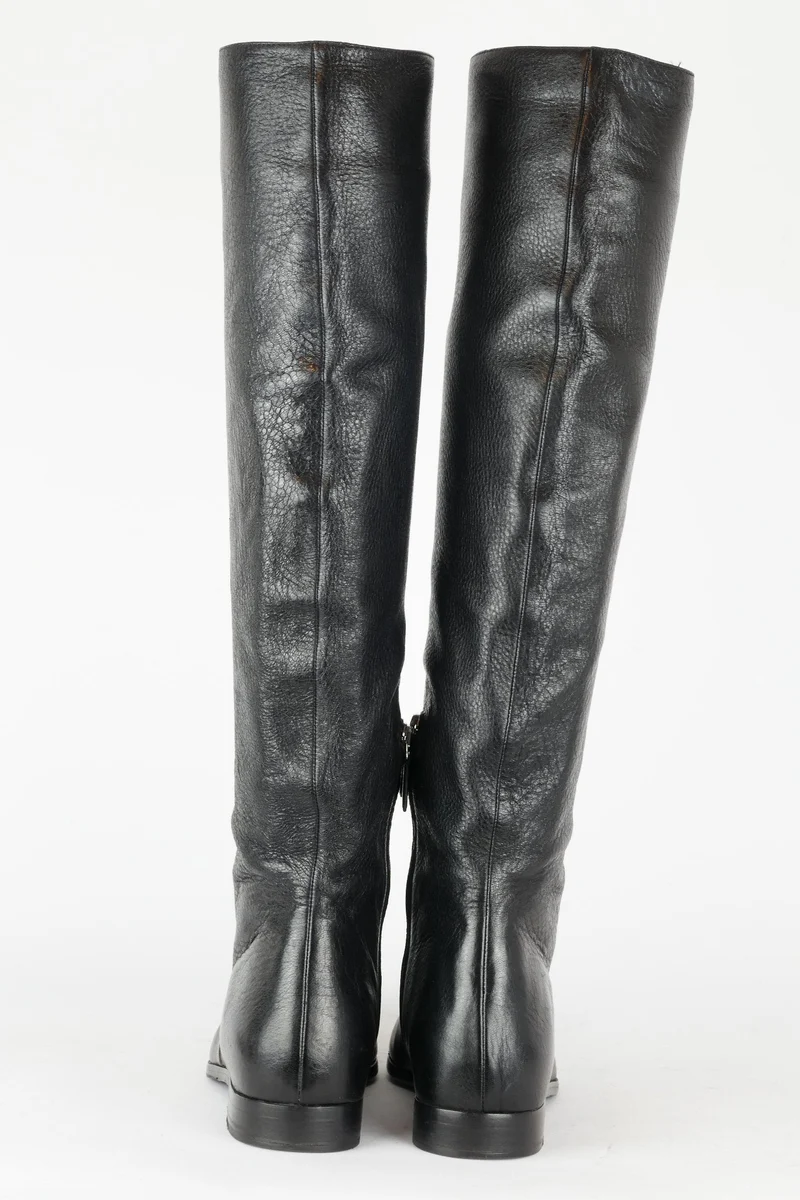 Hohe Stiefel Leder schwarz