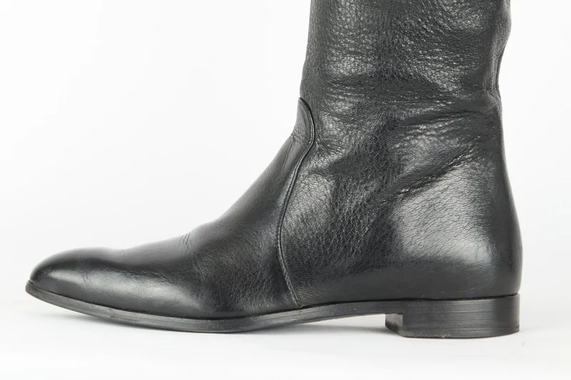 Hohe Stiefel Leder schwarz