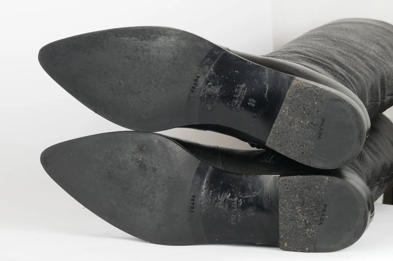 Hohe Stiefel Leder schwarz