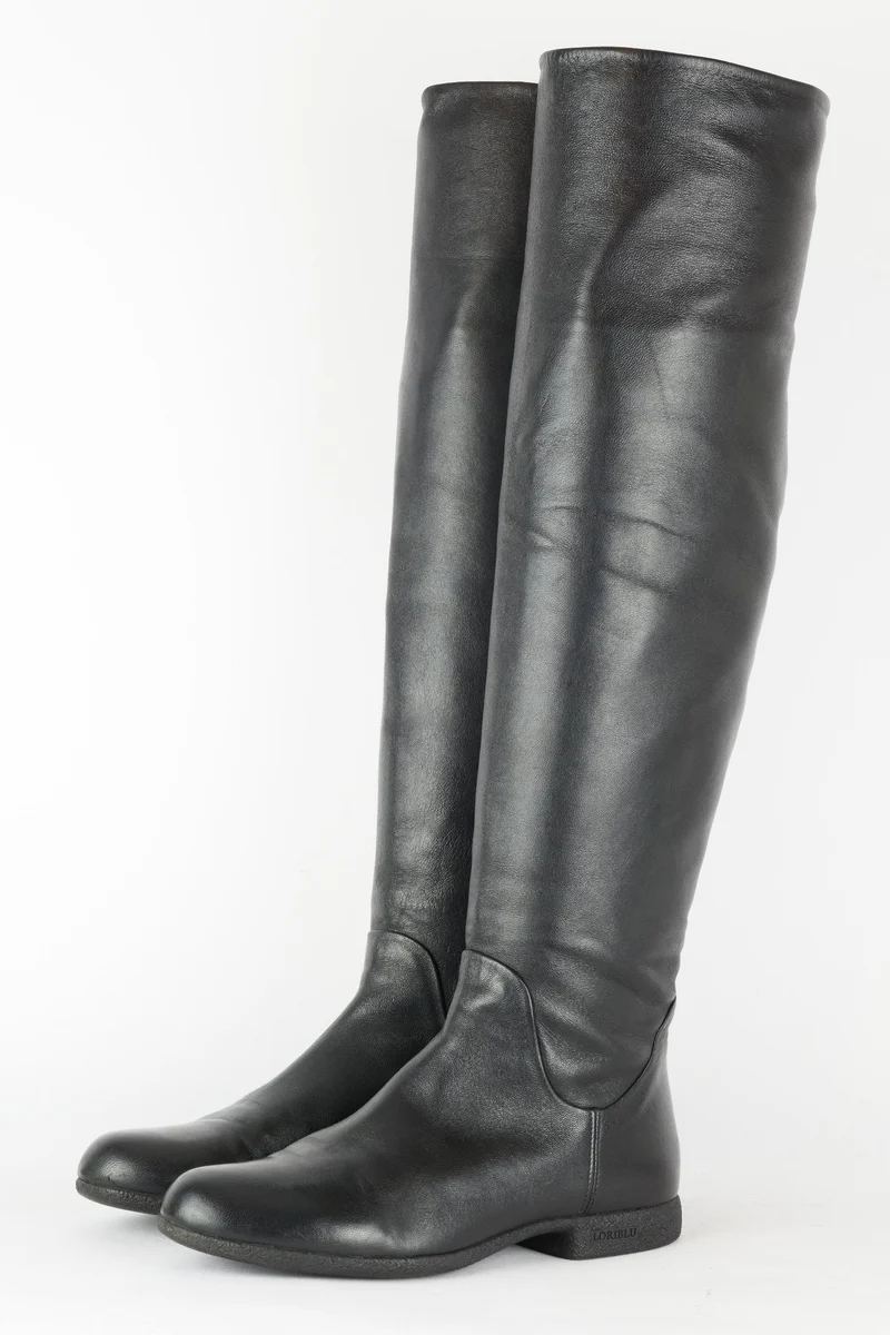 Hohe Stiefel Leder schwarz