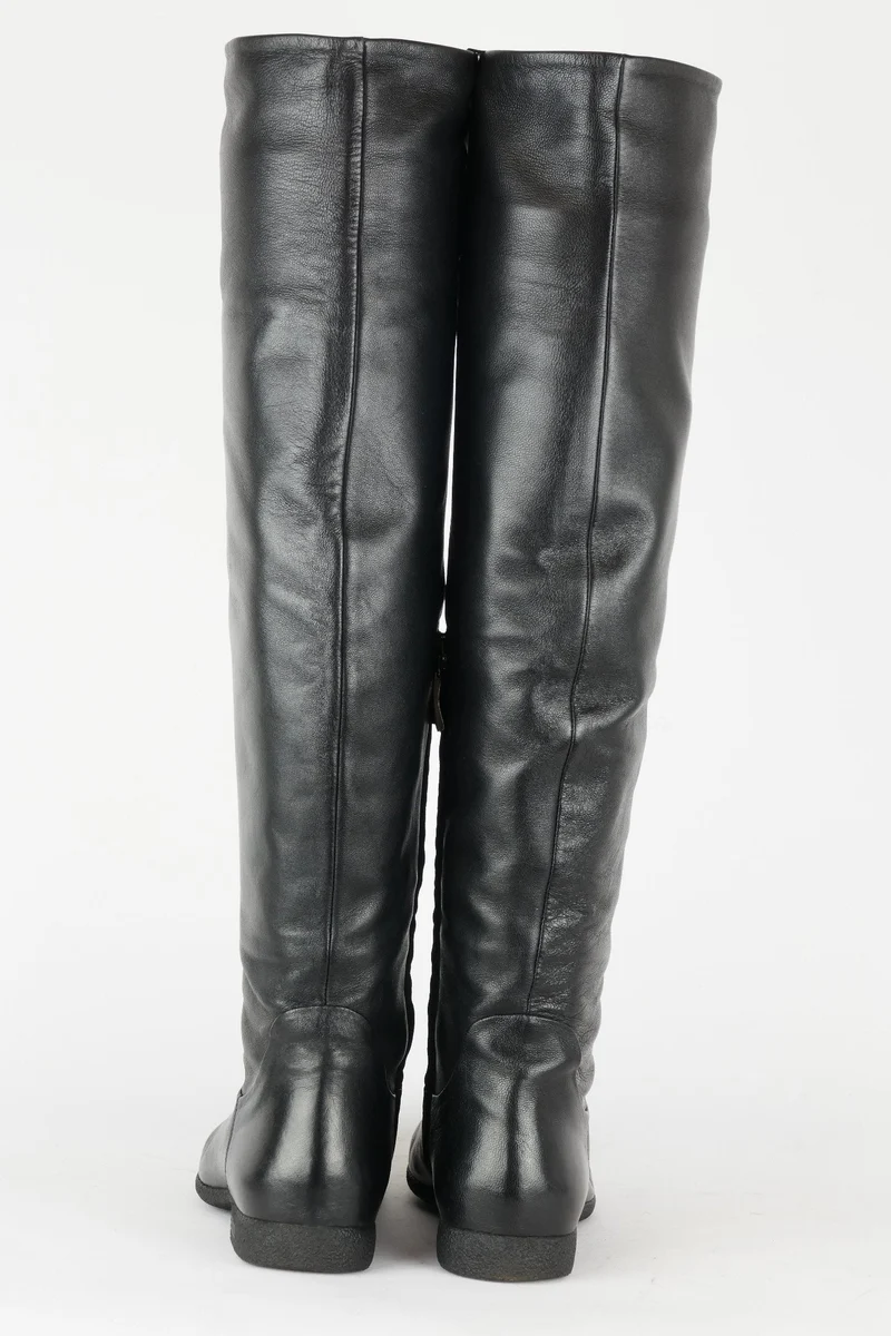 Hohe Stiefel Leder schwarz
