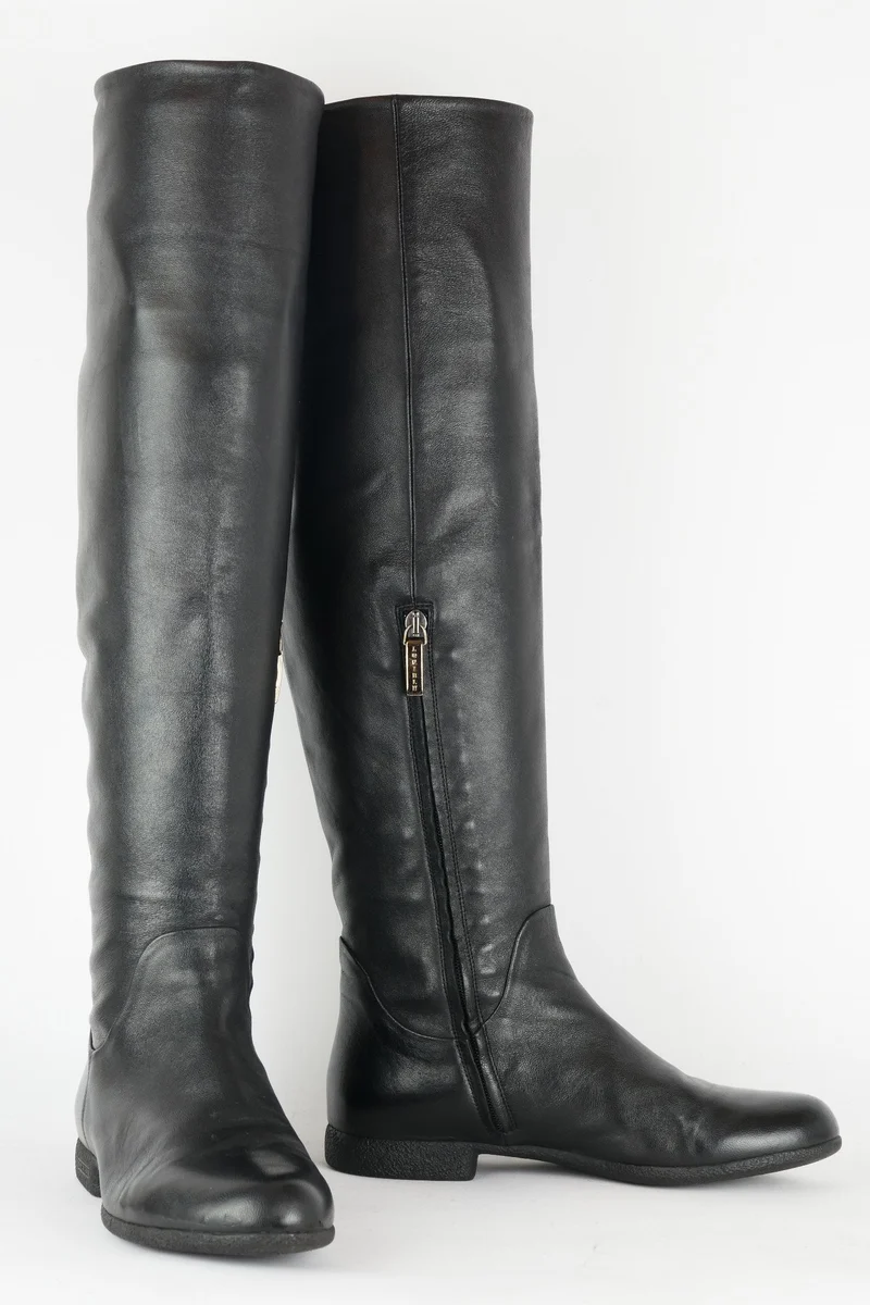 Hohe Stiefel Leder schwarz