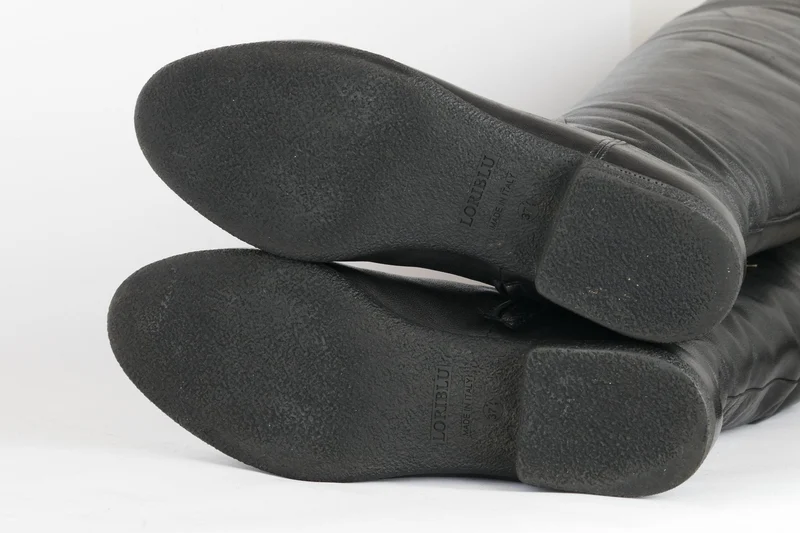 Hohe Stiefel Leder schwarz