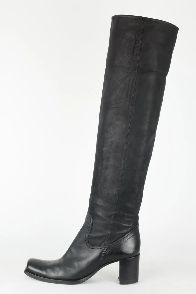 Hohe Stiefel Leder schwarz