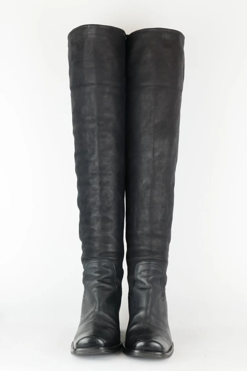 Hohe Stiefel Leder schwarz