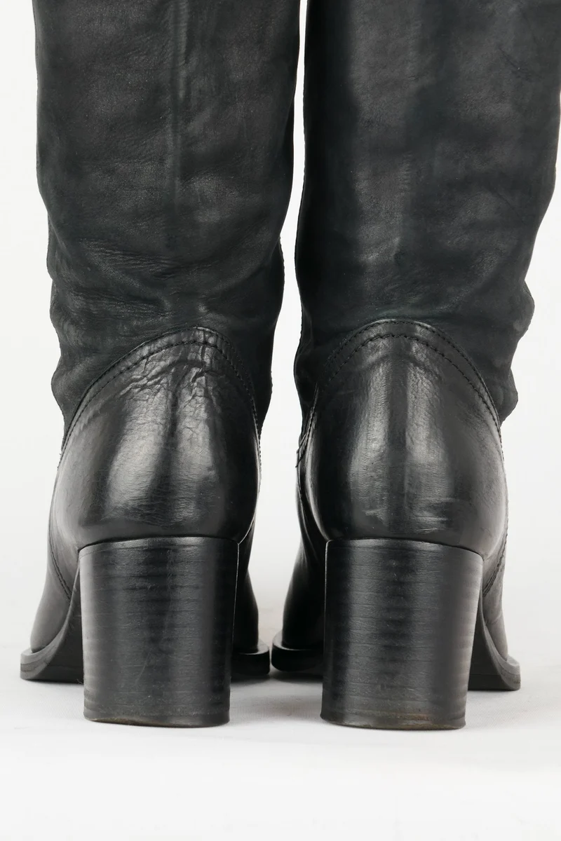 Hohe Stiefel Leder schwarz