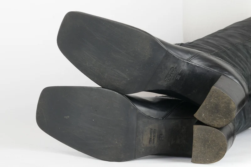 Hohe Stiefel Leder schwarz