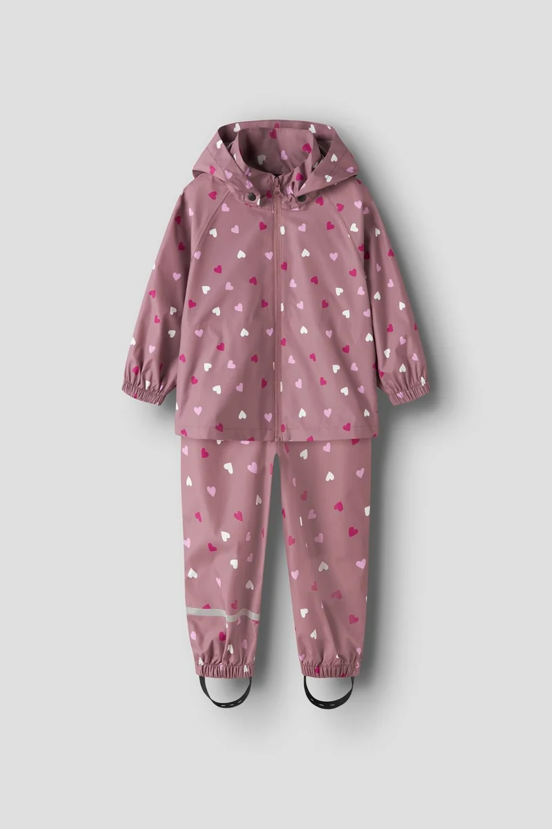 Name It - Nmndrain05 Rain Set - 5108589 Wistful Mauve Hearts