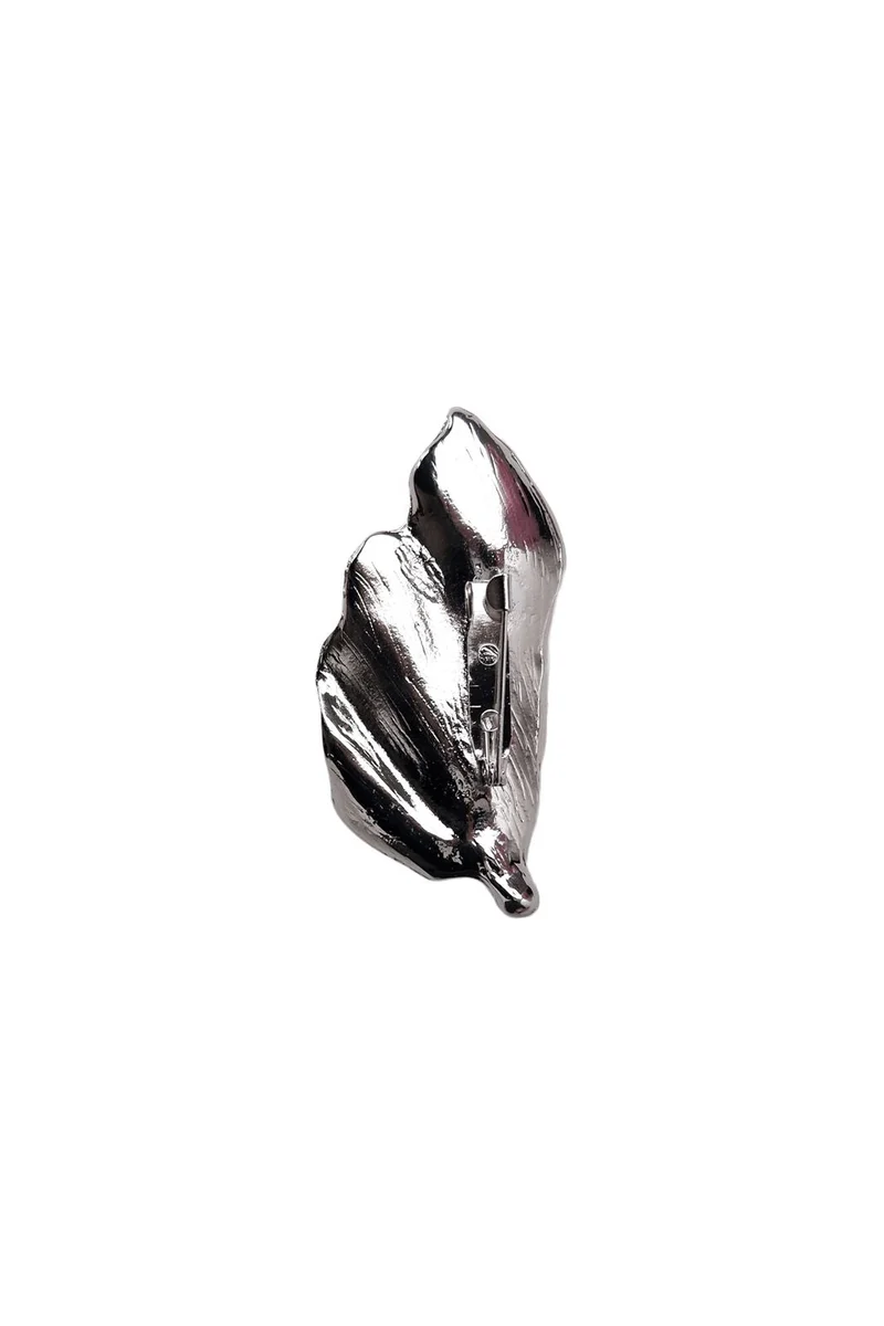 Black Colour - Bcwing Brooch 4548 - Silver Coloured