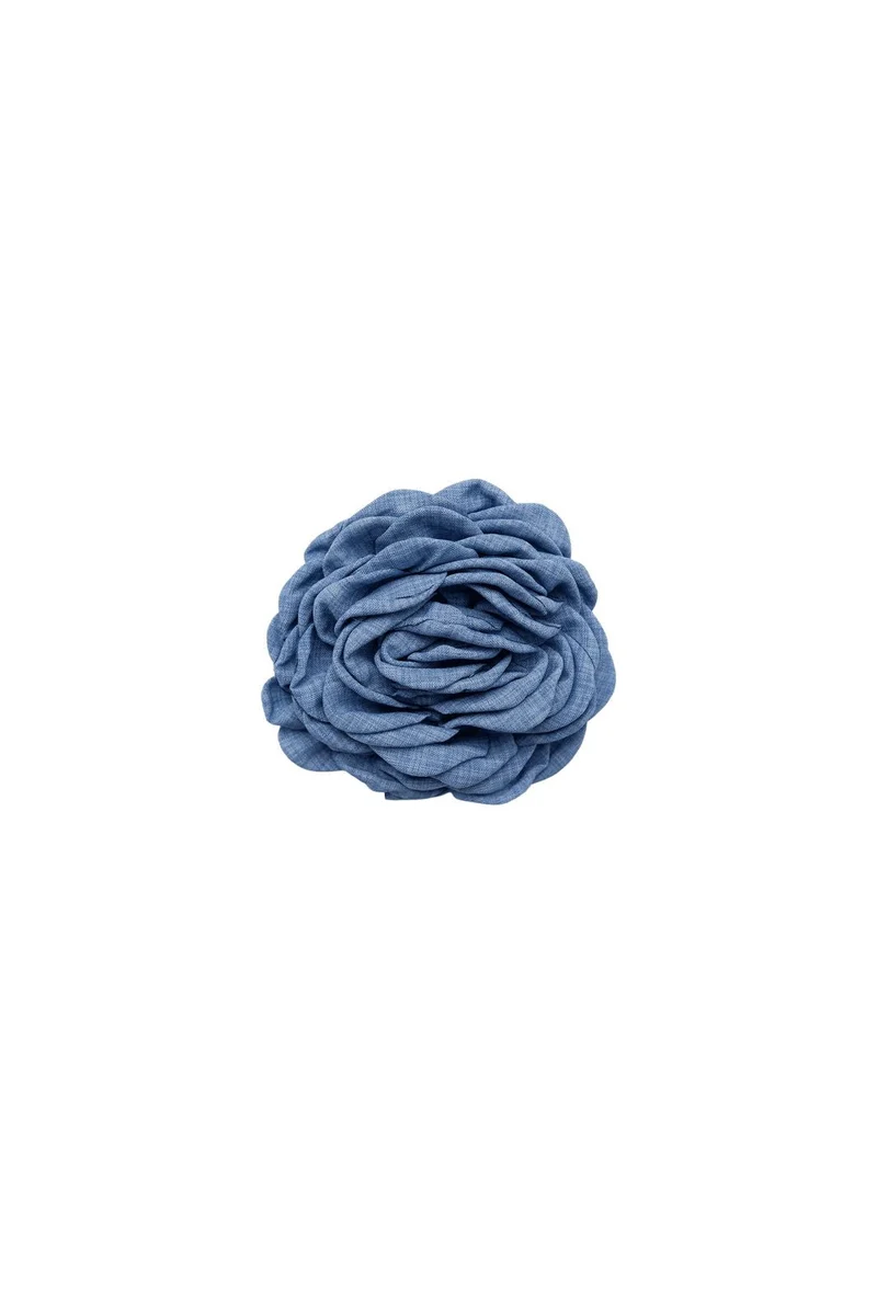 Black Colour - Bcvilla Flower Brooch 5800 - Lt. Blue
